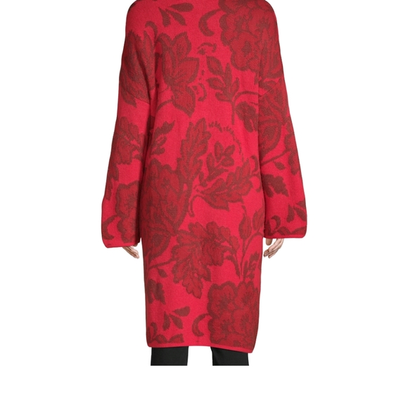 Time & True Oversized Red Drop Shoulder Cardigan - Picture 4 of 4